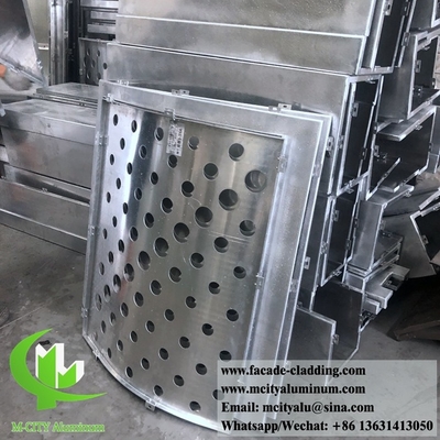 Hoja de metal perforada revestimiento exterior de fachada de aluminio decoración de paredes de cortinas metálicas