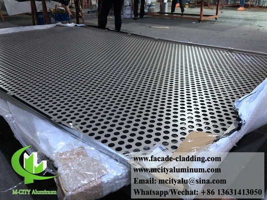 Hoja de metal perforada revestimiento exterior de fachada de aluminio decoración de paredes de cortinas metálicas