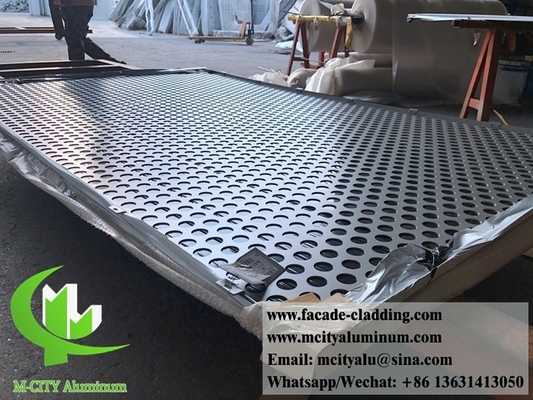 Revestimiento de paneles perforados de aluminio metálico para revestimiento exterior de fachadas