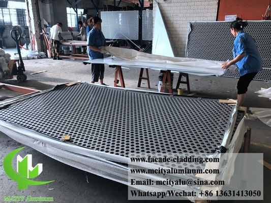 China Fabricante de paneles perforados para revestimiento de fachadas de aluminio arquitectónicas exteriores
