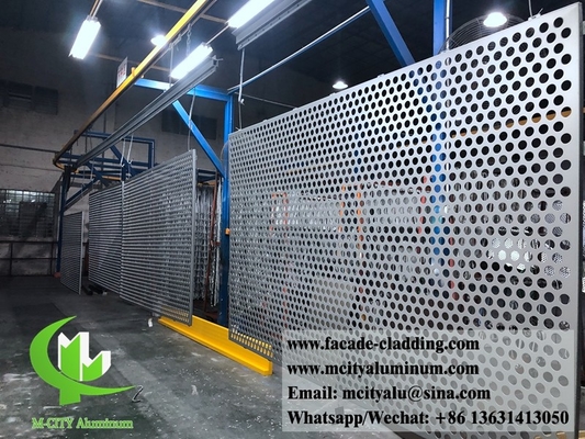 Panel de aluminio metálico perforado con orificios redondos