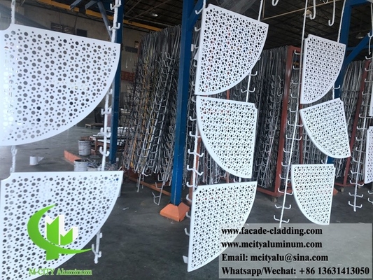 Panel de aluminio metálico perforado con orificios redondos