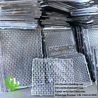 Pared cortina de paneles perforados de fluorocarbono de aluminio de perforado CNC para revestimiento de fachadas