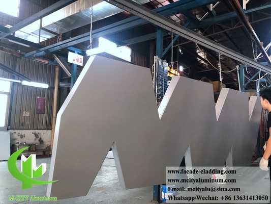 Paneles metálicos 3D de chapa de aluminio para revestimiento de paredes de materiales de construcción arquitectónicos