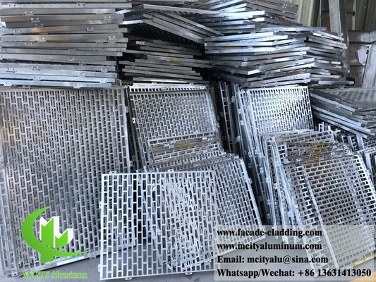 Pared cortina de paneles perforados de fluorocarbono de aluminio de perforado CNC para revestimiento de fachadas