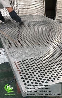 Paneles metálicos para paredes con láminas de aluminio con patrón de perforación para fachadas de techos