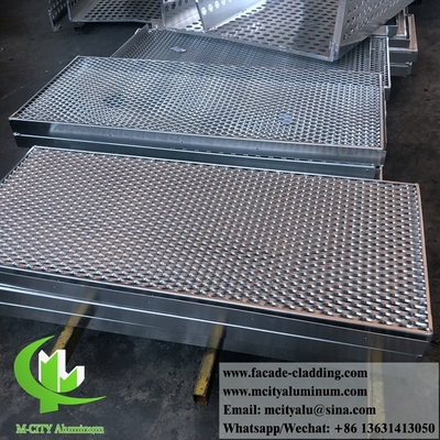Panel de pantalla arquitectónica de malla expandida de aluminio metálico para fachada exterior