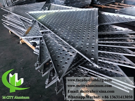 Hoja de metal perforada por CNC Revestimiento exterior de fachada de hojas de aluminio de 3 mm plegadas