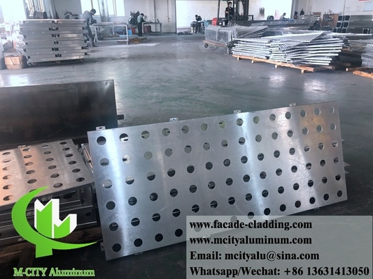 Hoja de metal perforada por CNC Revestimiento exterior de fachada de hojas de aluminio de 3 mm plegadas