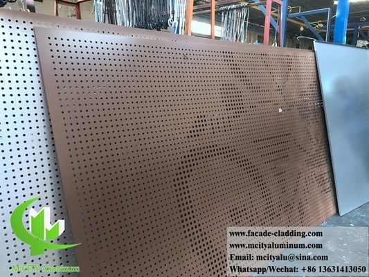 Cnc Arquitectónica de chapa perforada de aluminio exterior de chapa de fachada revestimiento de 3 mm plegado