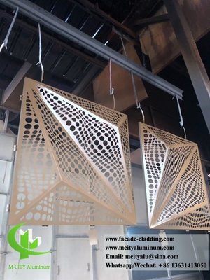 Cnc Arquitectónica de chapa perforada de aluminio exterior de chapa de fachada revestimiento de 3 mm plegado
