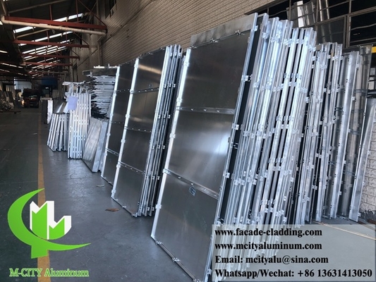 Pared de cortina de paneles metálicos de aluminio sólido para revestimiento de fachada fluorocarbono duradero