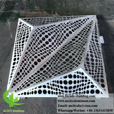 Cnc Arquitectónica de chapa perforada de aluminio exterior de chapa de fachada revestimiento de 3 mm plegado
