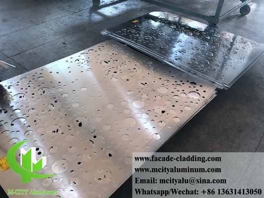 Panel exterior de aluminio para recubrimiento de paredes con recubrimiento en polvo de corte CNC blanco