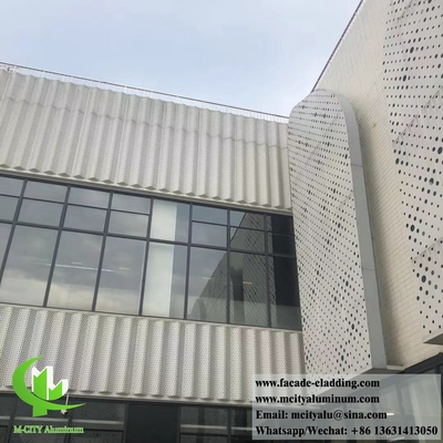 Revestimiento de pared de aluminio con revestimiento de fachada metálica de pared sólida, revestimiento antióxido duradero en polvo