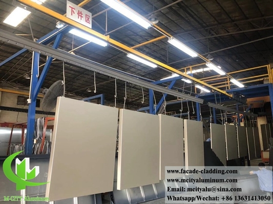 Revestimiento de pared de aluminio con revestimiento de fachada metálica de pared sólida, revestimiento antióxido duradero en polvo