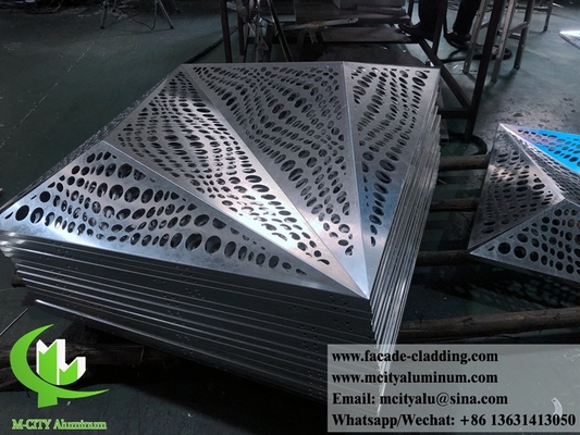 Pared de cortina de paneles metálicos de paneles sólidos de aluminio para revestimiento de fachadas de uso externo duradero