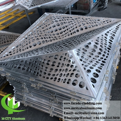 Paneles de aluminio de forma 3D para fachada de hotel chapa de metal personalizada fabricante de China