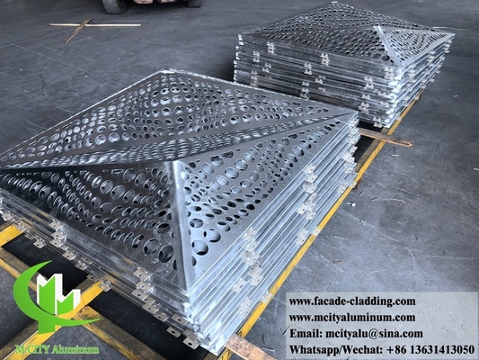 Paneles metálicos ondulados de lámina perforada de aluminio para fachadas de revestimiento de paredes
