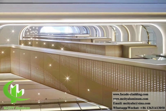 Panel de pantalla de aluminio de chapa metálica perforada revestida con polvo arquitectónico