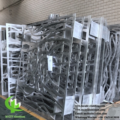 Paneles metálicos ondulados de lámina perforada de aluminio para fachadas de revestimiento de paredes