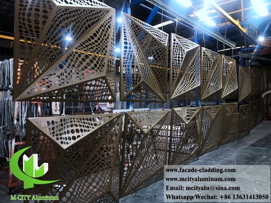Paneles de aluminio de forma 3D para fachada de hotel chapa de metal personalizada fabricante de China