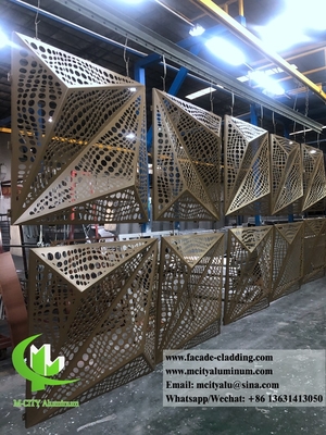 Paneles de aluminio plegados en 3D para fachadas de edificios con chapa de metal personalizada