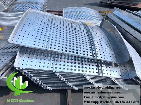 Fabricación de revestimientos metálicos perforados con fachadas de aluminio para revestimientos de paredes exteriores