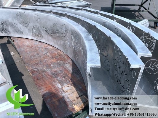 Paneles decorativos de aluminio tallados por CNC para uso exterior de fachadas revestidas con paredes arquitectónicas