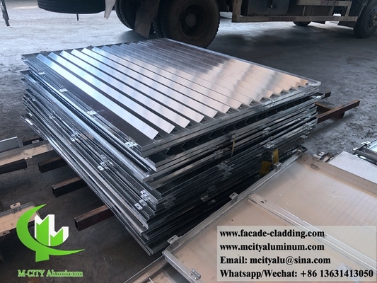 Paneles de aluminio plegados en 3D para fachada de edificios fachada de aluminio de chapa de metal personalizada
