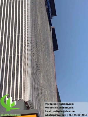 Revestimiento metálico de fachada de aluminio perforado para revestimiento de paredes exteriores recubierto en polvo