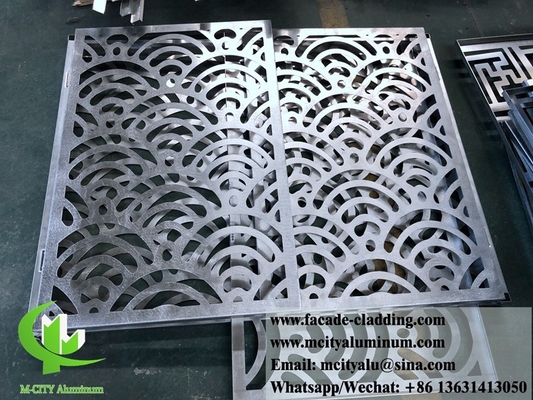 Pantalla de corte por láser de 8 mm Revestimiento de fachada de paneles de aluminio de chapa metálica para revestimiento exterior de fachada