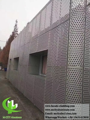 Pared cortina de paneles perforados de lámina de aluminio fluorocarbono para revestimiento de fachada proveedor en China
