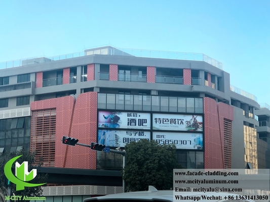 China paneles de revestimiento metálico perforados fachadas metálicas de aluminio de 3 mm