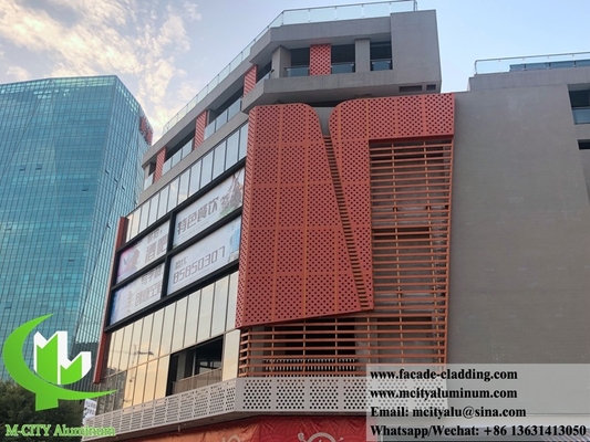 China paneles de revestimiento metálico perforados fachadas metálicas de aluminio de 3 mm