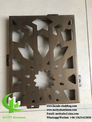 Paneles decorativos de aluminio tallados por CNC para uso exterior de fachadas revestidas con paredes arquitectónicas