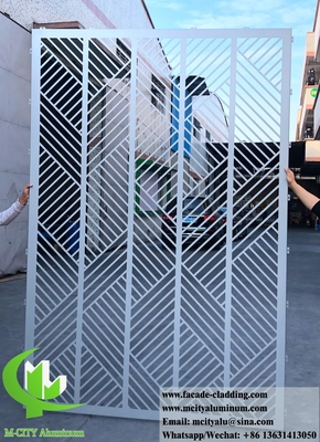 3 mm perforado Metal revestimiento de fachadas metálicas pantalla metálica para revestimiento de paredes en polvo recubierto de negro