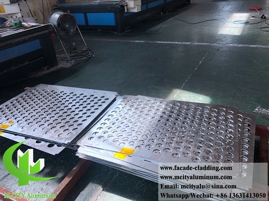 Paneles de aluminio plegados en 3D para fachadas de edificios con chapa de metal personalizada
