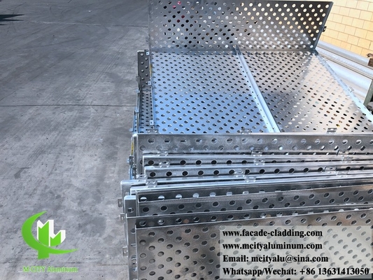 Paneles decorativos perforados de chapa de metal con fachada de revestimiento de aluminio