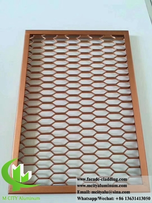 Revestimiento metálico Reticulado de malla de aluminio para revestimiento de paredes paneles de fachada