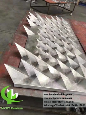 Paneles de aluminio plegados en 3D para fachadas de edificios con chapa de metal personalizada