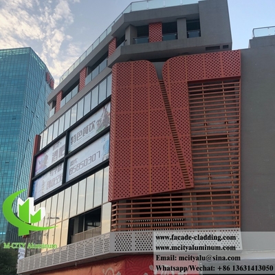 Revestimiento de paredes exteriores Fabricación de placas perforadas de paneles de aluminio para fachadas metálicas en China
