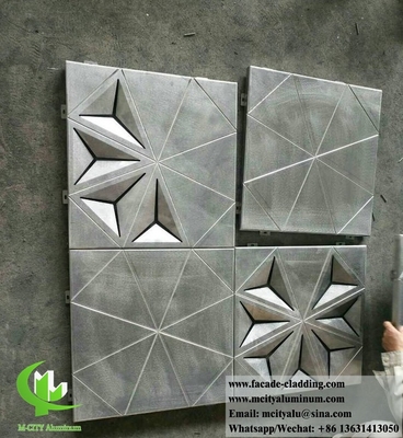 Paneles de aluminio plegados en 3D para fachadas de edificios con chapa de metal personalizada