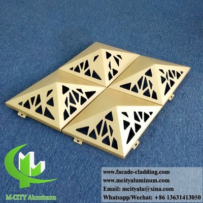 Capa de aluminio con revestimiento peforado de fachada de paneles metálicos PVDF 3 mm