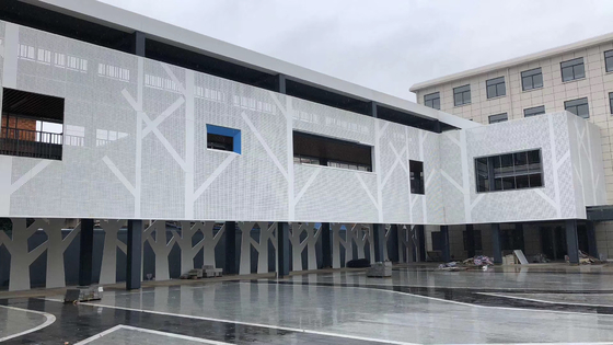Revestimiento peforado de paneles de fachada de aluminio con revestimiento en polvo de chapa metálica