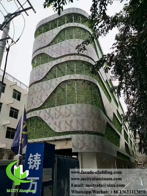 Revestimiento peforado de paneles de fachada de aluminio con revestimiento en polvo de chapa metálica