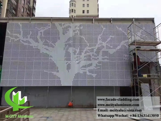 Panel de revestimiento metálico perforado fachadas de aluminio proveedor en Guangzhou China