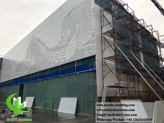 Proyecto de revestimiento de paredes de aluminio para fachada de chapa metálica perforada de 3 mm