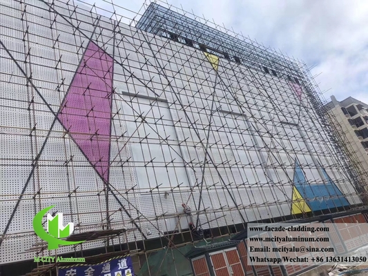Anticorrosión fachadas metálicas perforadas fachada de pantalla perforada de aluminio