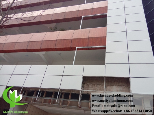 3003 Pared de cortina con revestimiento de fachada de paneles de aluminio de chapa metálica de 3 mm revestida en polvo